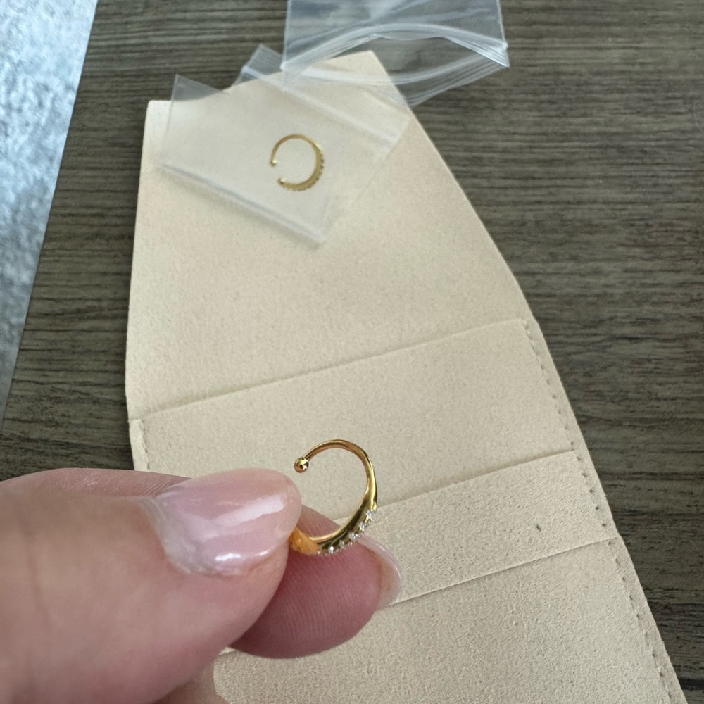 Gold earring cuffs